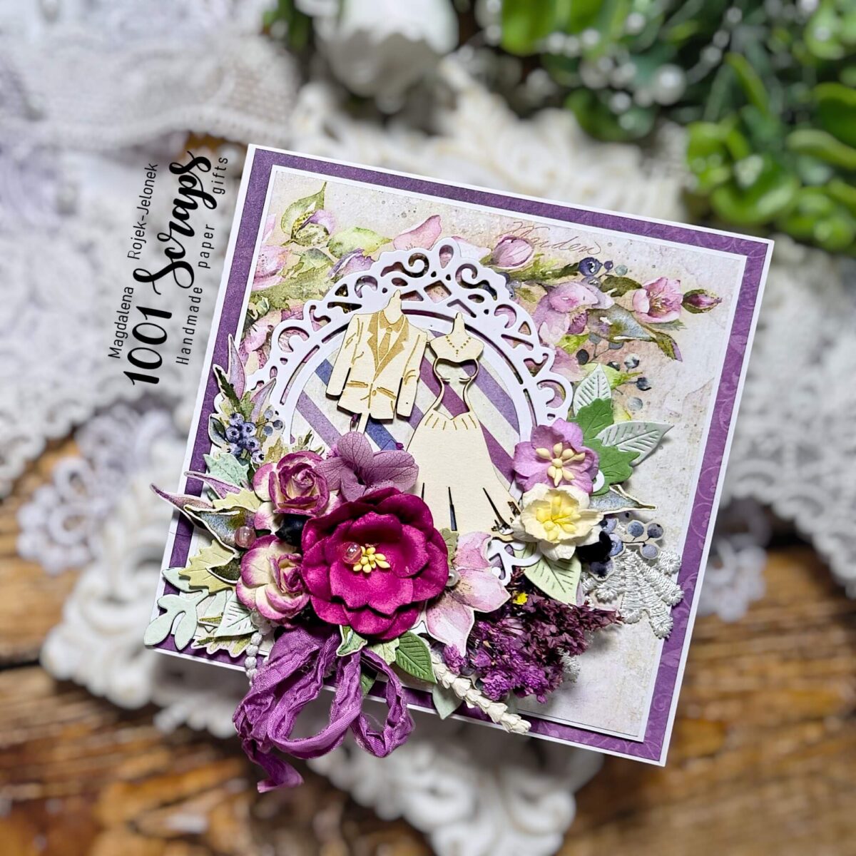 elegancka kartka ślubna