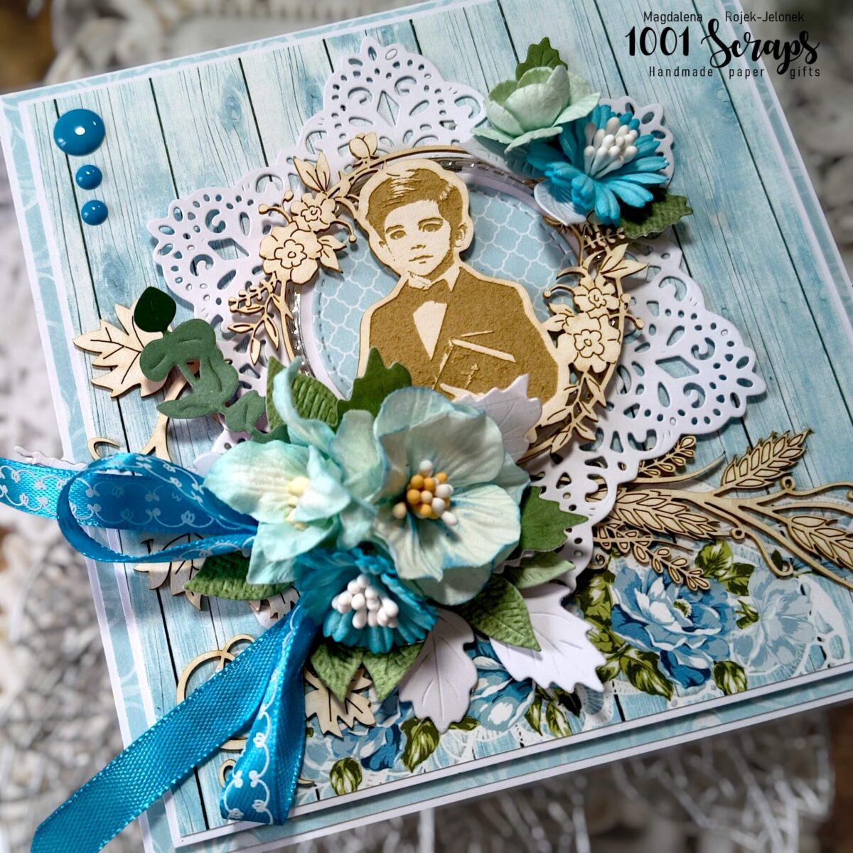 kartka komunijna dla chłopca