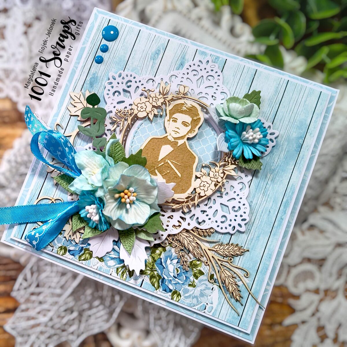 Zdjęcie Kartki komunijnej 3 z przodu