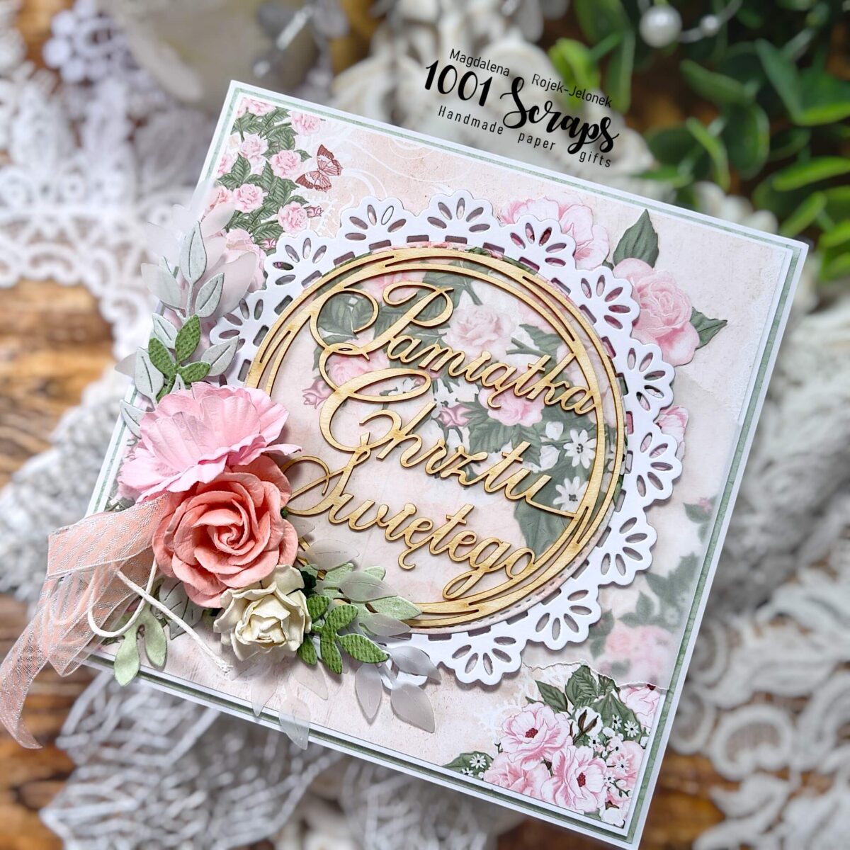 Kartka na chrzest dla dziewczynki