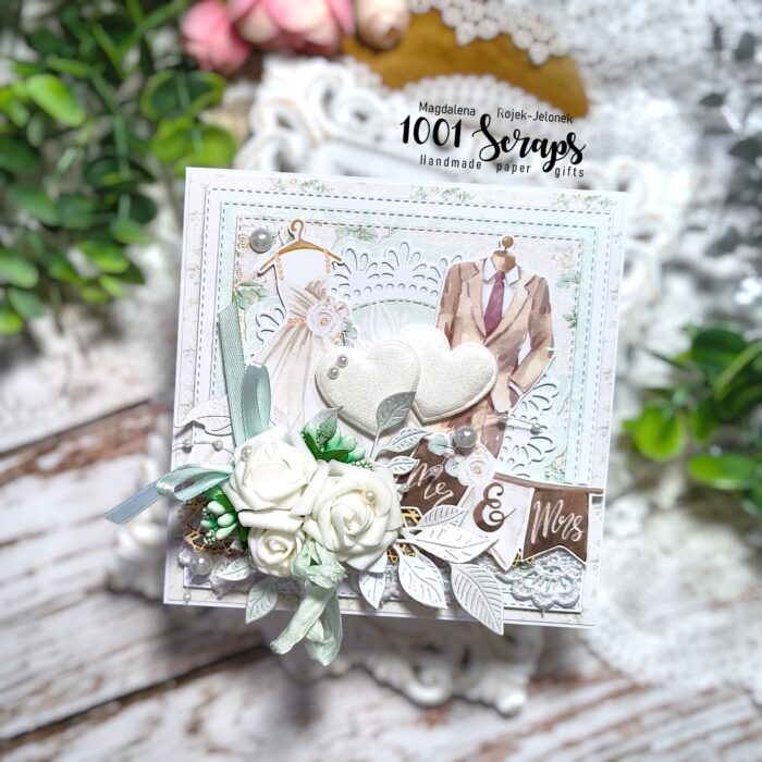 kartka ślubna handmade Subtelna Obietnica